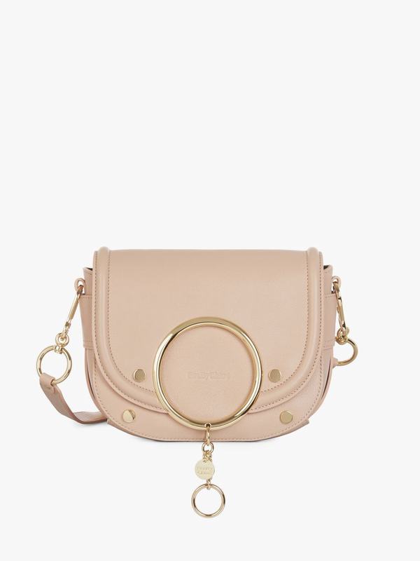 Chloé Bandolera Mujer Mara Beige Cowhide DOGS89614